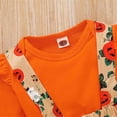 thumbnail image 6 of EnJoCho Baby Girl Hallow-een Romper Set - Rufle Long Sleeve Bodysuit with Pumpkin Suspender Skirt Dress, Kids Toddler Party Outfits, 6 of 8