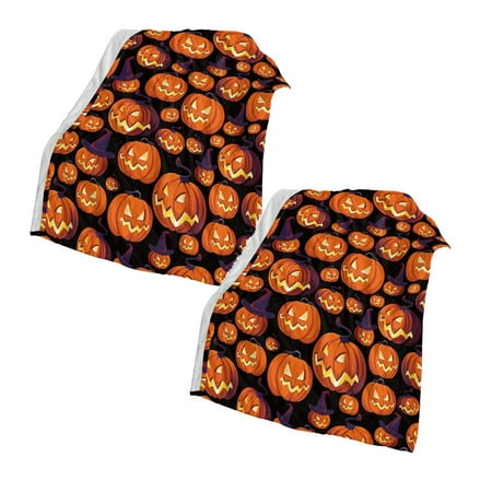 

Deals! 2Pack Halloween Fleece Blanket Autumn Winter Blanket Premium Bed Cover Cozy Home Blanket Fall Bed Mat Halloween Decor for Bedroom Living Room Halloween Fall Indoor Outdoor Decor