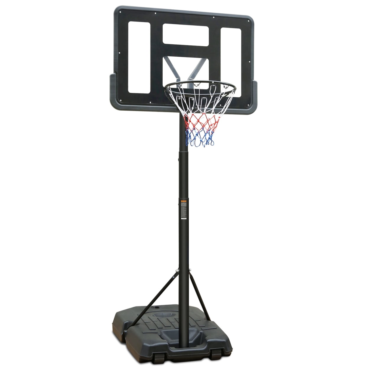 Portable Basketball Hoop with Height Adjustment 6.6ft to 10ft, 44 Inch Backboard, Wheels for Outdoor and Indoor Use for Adults and Teens