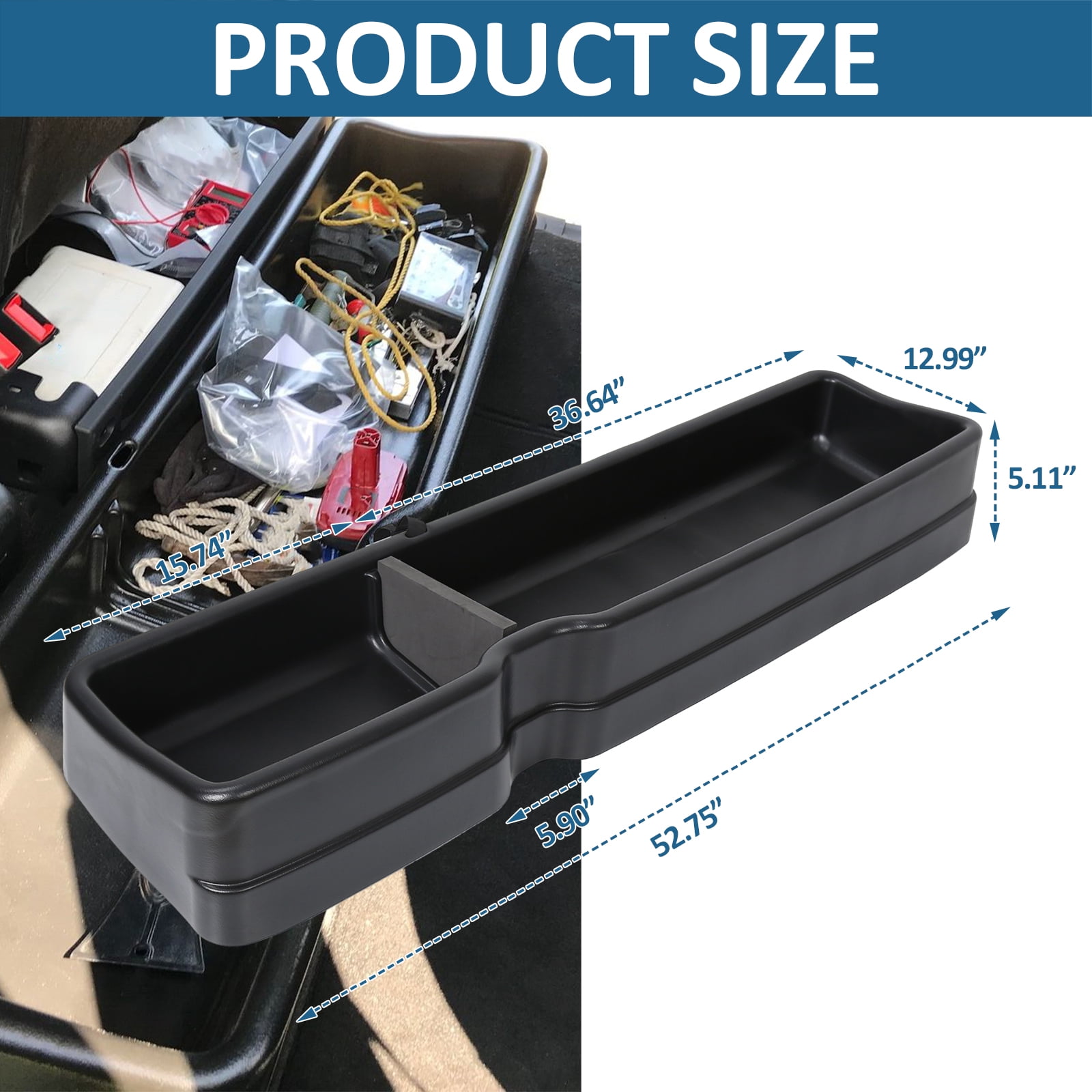 Kojem Underseat Storage Box, Fit for 2015-2022 Ford F150 Super Crew Cab, 2017-2021 F250 F350 F450, Truck Cargo Organizer Bins Pickup,2016 2018 2019 2020