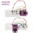 thumbnail image 3 of 10 piezas de amplificador de micrófono electret, módulo MAX4466 ajustable, placa de conexión de preamplificador de micrófono para, 3 of 8