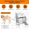 thumbnail image 3 of COZONY 50" Dog Grooming Tub with Right-Side Door Access, Professional Stainless Steel Pet Wash Station with Ramp, Faucet, Sprayer, Drain Kit, 3 of 9