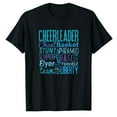thumbnail image 1 of AALJY Cute Cheerleader Gift, Blue Cheer Moves Cheerleading T-Shirt, 1 of 5