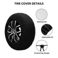 thumbnail image 2 of Naloa Beach Dog PVC Leather Spare Tire Wheel Cover Spare Tire Cover, for Car Truck SUV Camper Trailer Universal Fit(14-17in)-17 inch, 2 of 6