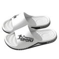 thumbnail image 1 of Men's Slippers Comfortable Solid Shower Room Non Breathable Massage Soft Sole Quick Drying Flat Shoes for Daily Use, 1 of 8