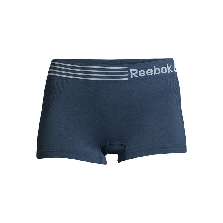 Reebok Women's Underwear Seamless Boyshort Panties, 4-Pack 