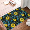 thumbnail image 4 of JUNZAN Sunflowers And Blue Flower Custom Funny Welcome Doormat Personalized Door Mats Decorative Entrance Floor Mat, 4 of 6