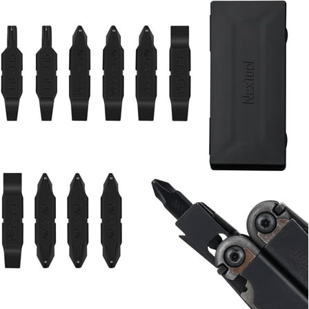 NexTool Bit kit, 10 Pack Replacement Double-Ended Screwdriver Bit for Leatherman Multi-Tool