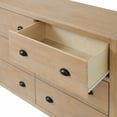 thumbnail image 3 of Alaterre Furniture Arden 6-Drawer Double Dresser, Solid Pine Wood, Modern Rustic Design Bedroom Furniture in Light Driftwood Finish, 3 of 8