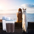 thumbnail image 7 of 2 Pack 2lb/2.5L Pet Food Storage Container with Measuring Cup, Can Covers and Bowl for Small Dog, Cat, Waterproof-BPA Free, 7 of 7