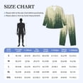 thumbnail image 4 of Fotbe Fog Forest Pattern Long Sleeve Pajama Set for Men,Sleepwear Set,2-piece Loungewear Set,Soft PJs Comfy Nightwear with Pockets-X-Large, 4 of 7