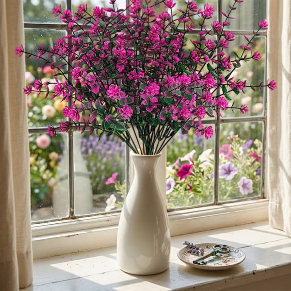 Linnome Fleurs Artificielles Fausses Fleurs Réalistes Ornement pour Maison Salon Table Bureau Décoration 13.78x5.91 Po I
