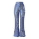 thumbnail image 4 of Pantalones de pierna ancha Gibobby con lentejuelas para mujer Acampanados cintura alta Azul XL, 4 of 5