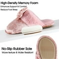 thumbnail image 4 of DL Women's Memory Foam Scuff House Slippers Fluffy Velvet Slip on Indoor Bedroom Womens Slippers, 4 of 6