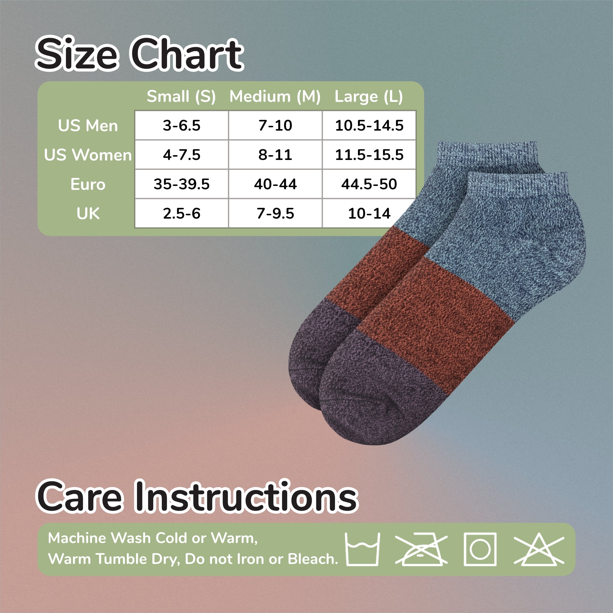 BambooMN Unisex Rayon from Bamboo Classic Casual Ankle Socks - Blue Red Green - Large - 2 Pairs