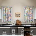 thumbnail image 2 of Paisley Design Kitchen Curtains - Vintage Tier Cafe Curtains for Bathroom Living RV Rod Pocket Window Drapes 36 Inch 2 Panels Set 28"x36" Window Treatment Tiers, 2 of 4