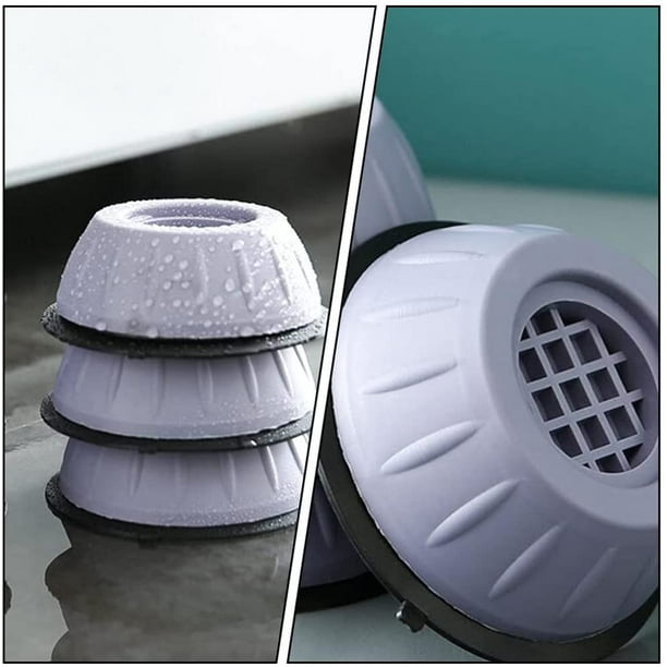 8 Pcs Anti Vibration Pads pour machine à laver caoutchouc Pied Pad  résistant à l'humidité Réduction du bruit Laveuse Support inférieur Tapis  antidérapants pour réfrigérateur Tab
