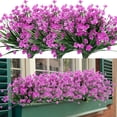 thumbnail image 1 of Morttic 12 Bundles Artificial Flowers, Fake Artificial Greenery UV Resistant No Fade Faux Plastic Plants for Wedding Bridle Bouquet Indoor Outdoor Home Garden Kitchen Office Table Vase (Fuchsia), 1 of 8