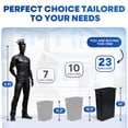 thumbnail image 6 of Plastic Prince 23 Gallon Slim Trash Can Kitchen, Commercial Tall Trash Bin Narrow, Rectangular Slim Jim Skinny Garbage Can for Home Garage Cabinet Restaurant, Black, 6 of 9