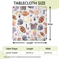 thumbnail image 2 of Colorful Rugby Game Items Pattern Square Fitted Tablecloth with Elastic Edge,Square Table Cover,Washable Elastic Table Cover for Home Kitchen Party Decor 36"x36", 2 of 6