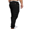 thumbnail image 4 of Jerdar Mens Casual Joggers Pants - Cotton Drawstring Chino Cargo Pants Hiking Outdoor Twill Track Jogging Sweatpants Pants, 4 of 5