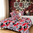 thumbnail image 4 of Manfei Minimalism Camouflage Queen Comforter Set, Graffiti Camo Gorilla Comforter Sets Queen, Gray Red, Gray Reversible, 3-Piece, 1 Comforter and 2 Pillowcases, 4 of 7