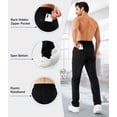thumbnail image 4 of Potopok Sweat Pants Jogger Zipper Pockets Open Bottom, Sweatpants 3 Pack Men's, 4 of 5