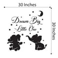 thumbnail image 4 of Children Dream Big Little One Loving Quote Wall Decal Decoration Cute Little Elephants Silhouette Beautiful Moon and Stars Lasts Years and Easily Removable - Size: 30 In(W) x 30 In(H), 4 of 5