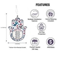 thumbnail image 3 of A&S Mezuzot Hamsa Wall Decor Evil Eye Charm Protection Amulet Home/Business Good Luck Charms in English/Hebrew Blessings (Red Pomegranate, Hebrew Blessings - Business), 3 of 4