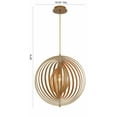 thumbnail image 3 of 31873-017 Eurofase Lighting Abruzzo - One Light Medium Pendant-Wood Finish, 3 of 4