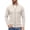 Beige, variant on hoksml Men's Full Zip Knit Cardigan Stand Collar Long Sleeve Casual Soft Lightweight Sweater Jacket for Daily Comfort