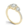 thumbnail image 2 of 1 Carat T.W. Diamond Single Halo Three-Stone 14kt Yellow Gold Engagement Ring, 2 of 4