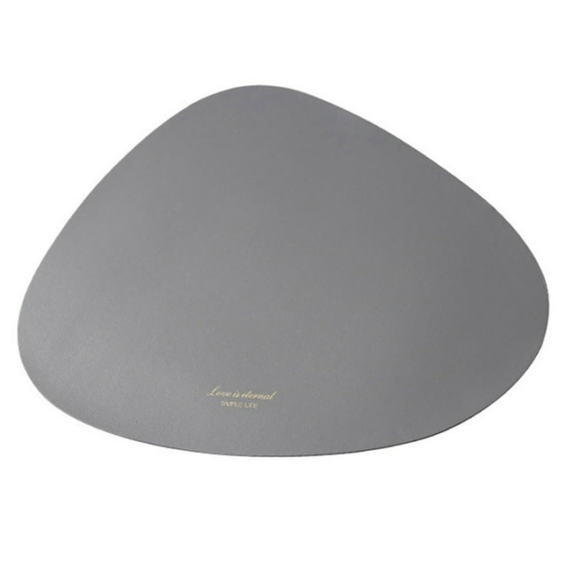 Coofit Faux Leather Placemat Waterproof Triangular Table Mat Table Placemat for Kitchen