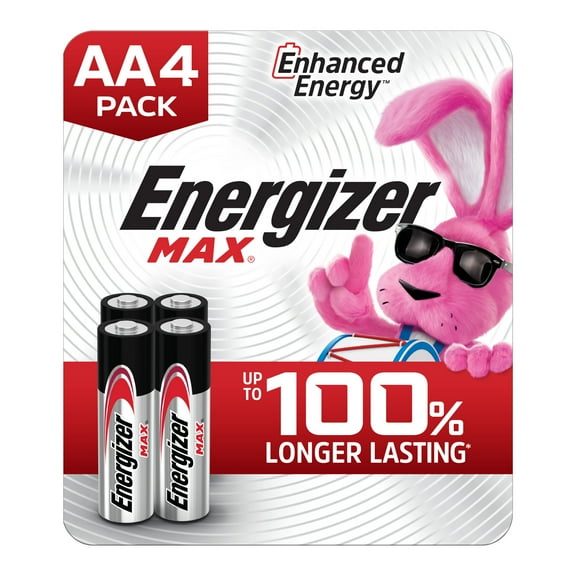 Energizer MAX AA Batteries (4 Pack), Double A Alkaline Batteries