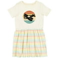 thumbnail image 3 of Inktastic Vintage Airplane Retro Sunset Girls Toddler Dress, 3 of 5