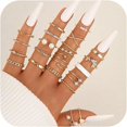 thumbnail image 1 of HAHDAXIA Stocking Stuffers for Teens Gold Stackable Rings Set for Women Vintage Knuckle Rings for Teen Girls Midi Rings Pack Statement Bohemian Stacking Rings for Women Multiple Rings Pack, 1 of 7