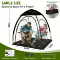 thumbnail image 2 of Panoramic transparent waterproof tent, lightweight and large 1-3 person tent for sports, outdoor cleaning tent, rain shelter for watching sports events, camping, fishing, suitable for all seasons, 2 of 8
