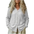 thumbnail image 2 of Neewe Womens Long Sleeve Shirts Casual Summer Fashion Ladie Tops Loose Fit Spring Lightweight Clothes Beach Vacation, 2 of 5