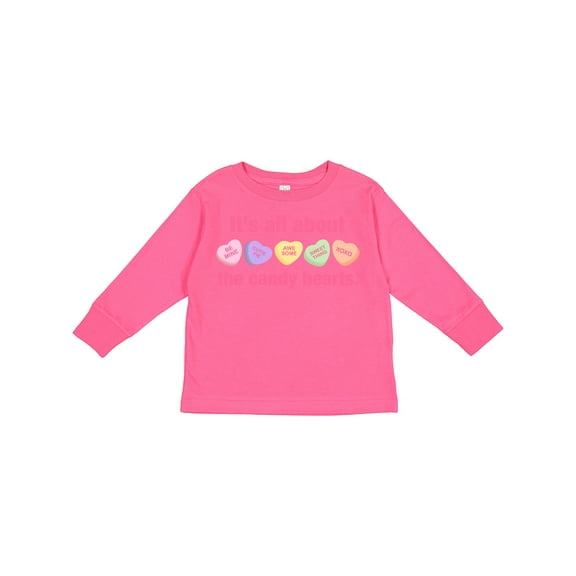 Inktastic Candy Hearts Ii Girls Long Sleeve Toddler T-Shirt