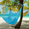 thumbnail image 4 of Hanging Chair Hammock Chair Swing (500 lbs Max) - Comfortable Hanging Rope Swing for Bedroom， Outdoor Patio, Porch, Deck - Indoor and Outdoor - Sturdy Steel Bar, 4 of 8