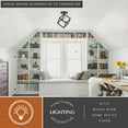 thumbnail image 3 of Deering 10.25-in W LED Compatible Matte Black and Gold Satin Brass Contemporary Flush Mount Ceiling Light Fixture, 3 of 12