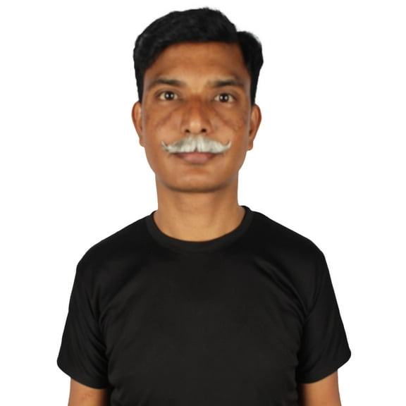 HPO Adult Men's Premium Imperial Fake Human Facial Hair Mustache