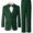 Dark green, variant on Boys Suits 3 Pieces Formal Suit Set Plaid Blazer Vest Pants Slim Fit Suit Jacket for Wedding Party