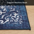 thumbnail image 6 of Tzou Printed Indoor Area Rugs 5'x7' for Living Room Bedroom, Low-Pile Non-Slip Floor Carpet, Navy Blue, 6 of 7