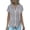Gray-03, variant on Women's V-Neck Button Down Blouses - Short Flutter Sleeve Tops for Summer Dressy Casual