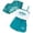 Green, variant on Kids 3-Piece Mesh Tank Outfit Set, Printed Tank & Shorts for Summer Style,Hot Pink,12Y