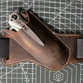 thumbnail image 4 of Ladaidra Brown fhgksm PU Leather Folding Cutter Sheath Belt Pouches Pocket Tool Storage Case, 4 of 7