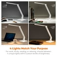 thumbnail image 3 of TaoTronics LED Desk Lamp Flexible USB Charging Table Lamp with 5 Brightness Levels for Home Office, White, 3 of 6