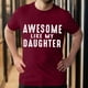 thumbnail image 2 of Camiseta divertida para papá - Camiseta con estampado sarcástico «Me gusta mi hija», cuello redondo de poliéster, ropa informal para todas las estaciones, tallas S-XXXXL, 2 of 4