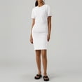 thumbnail image 2 of Summer Bodycon Dresses for Women Casual Ruched Short Sleeve Crewneck Mini Dress, L, 2 of 4
